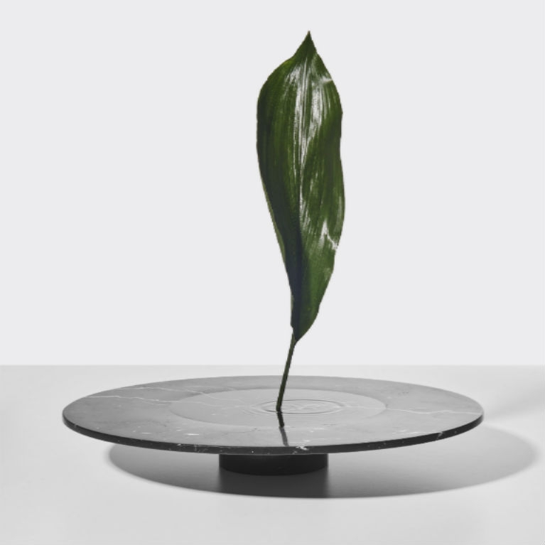 vase of a wide disk with a hole in its middle
